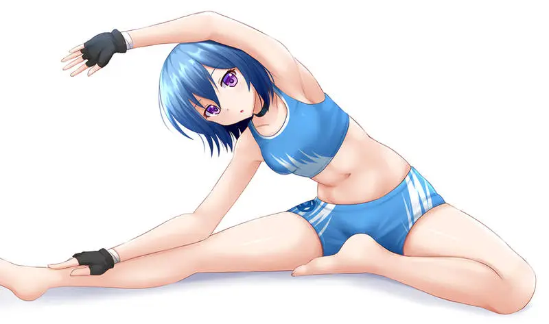 Anime girl stretching